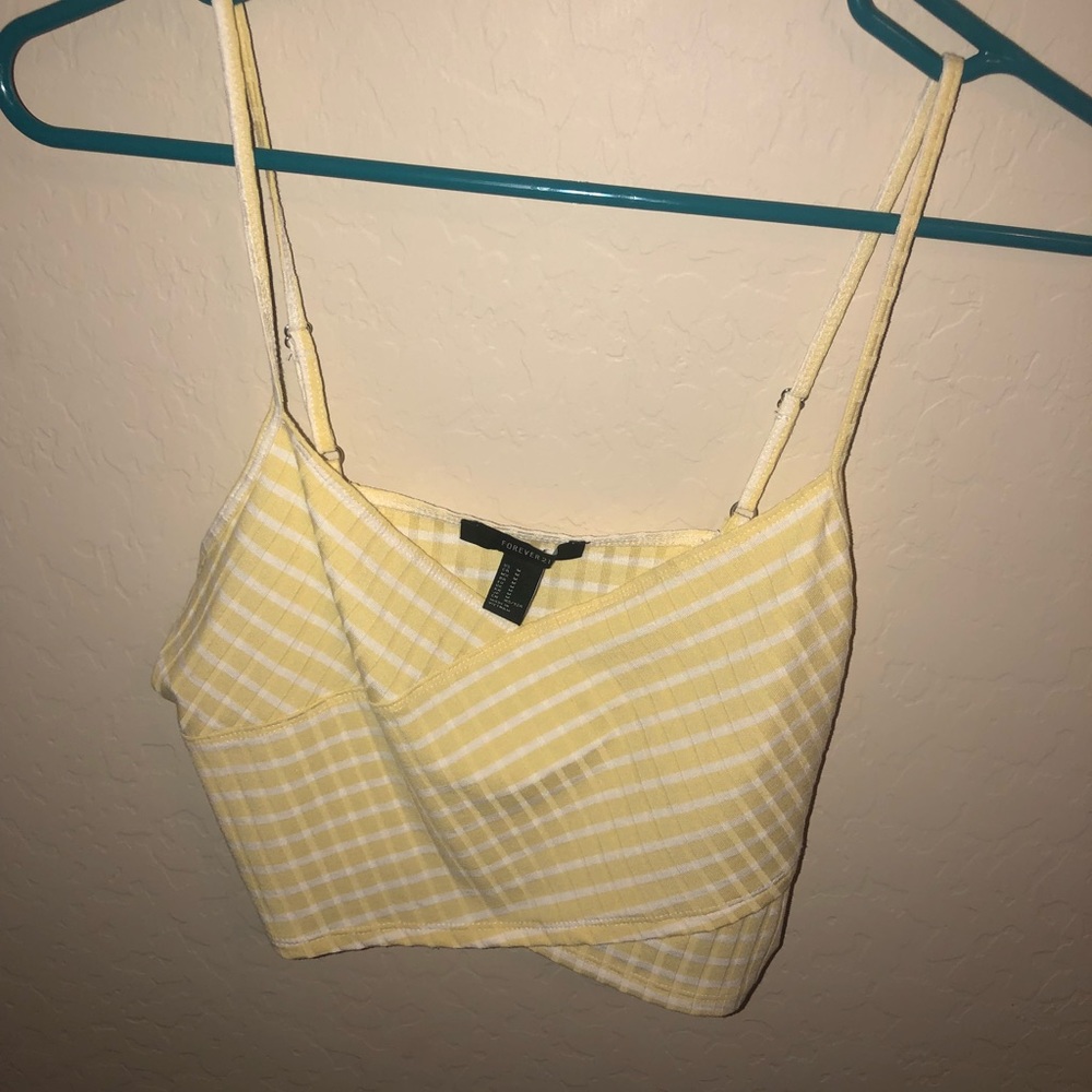 Yellow forever 21 tank top
